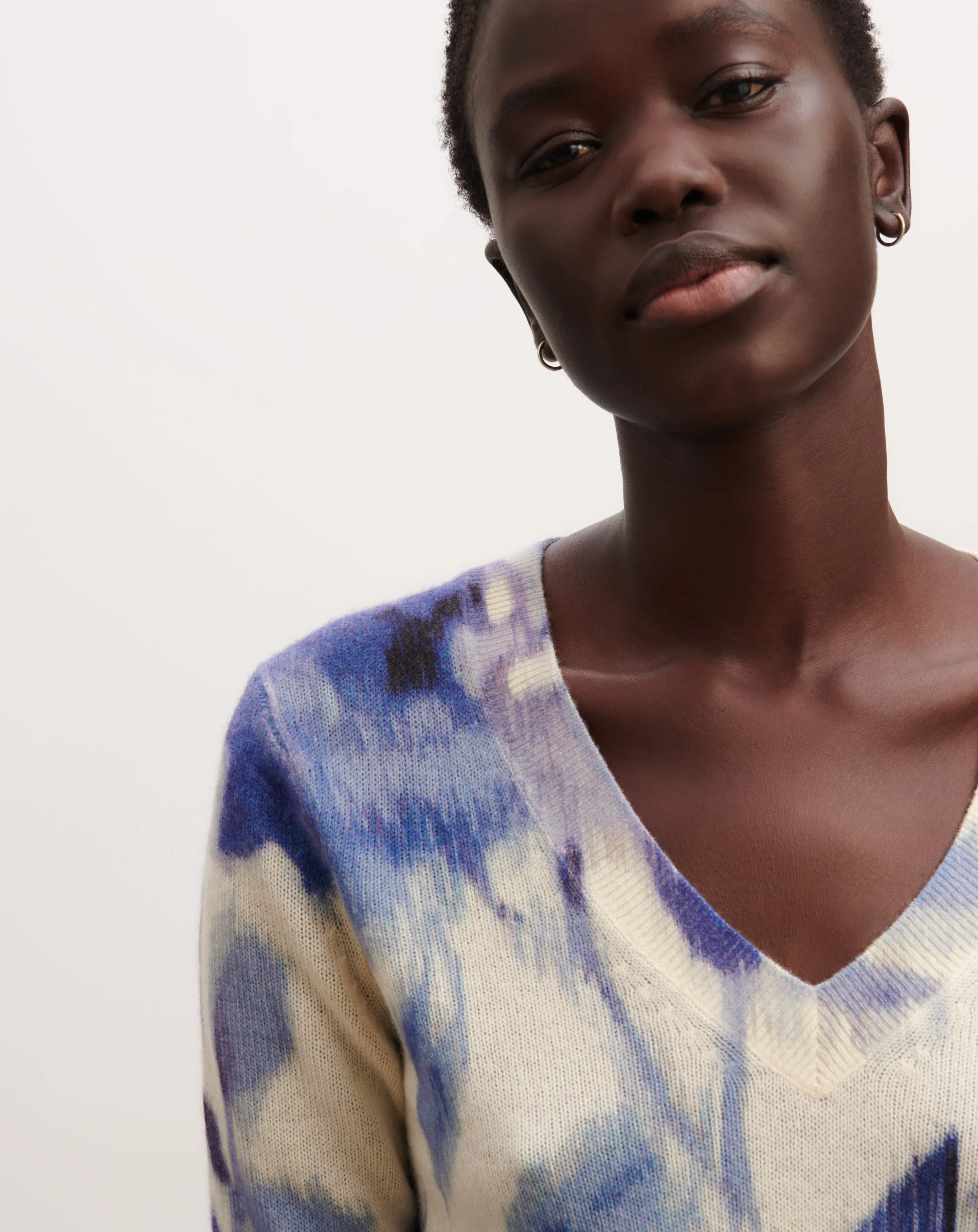 Printed V-neck pullover Eric Bompard