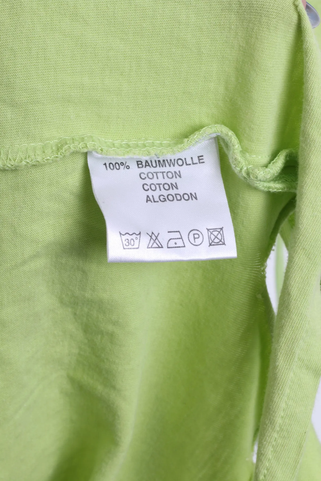 Queen -Size Womens 2XL 48/50 Shirt Neo Green Fringe Fankurven Cotton Festival Vintage 90s