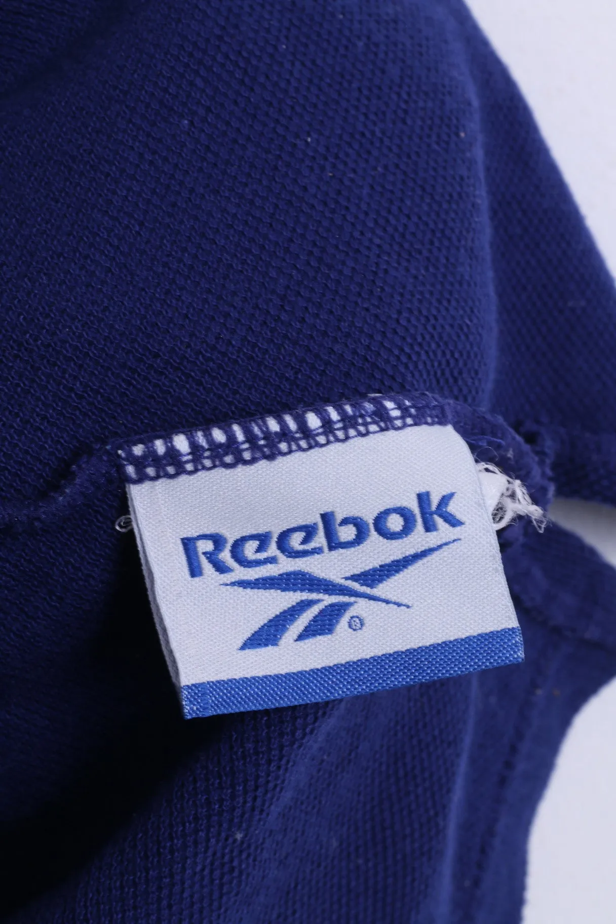 Reebok Womens 10 S Shirt Sleeveless Navy Vintage V Neck Cotton Top