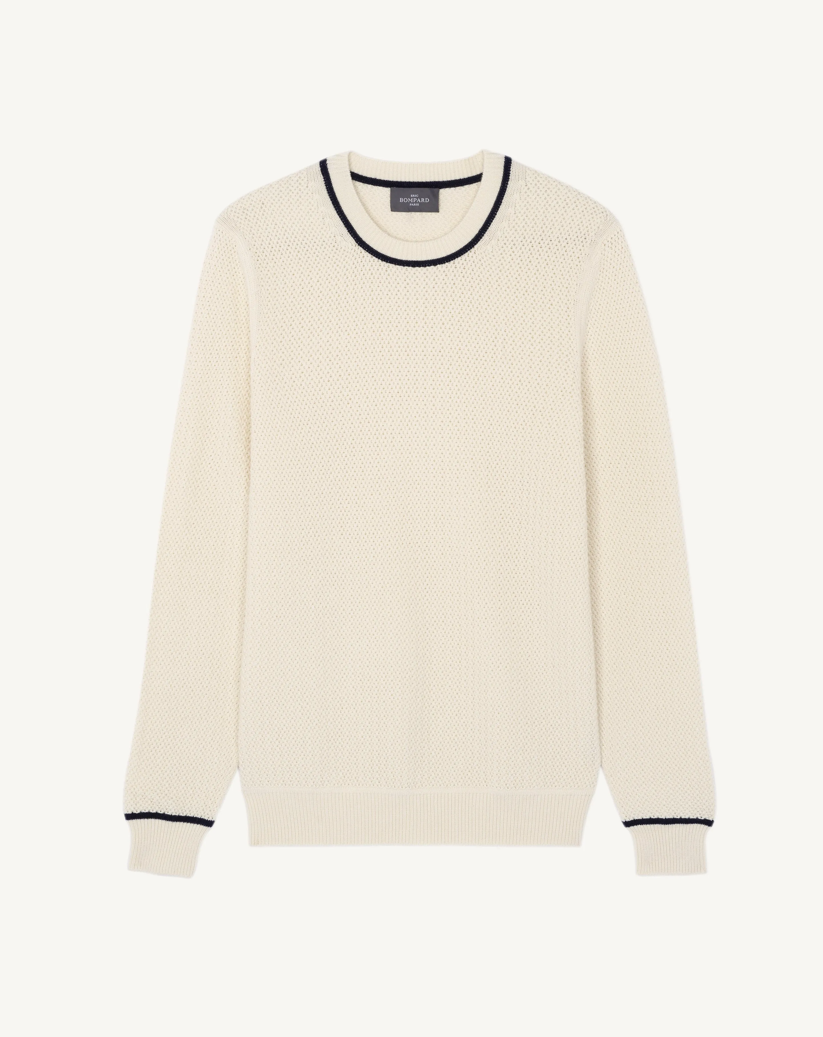 Retro stitch round neck pullover Eric Bompard