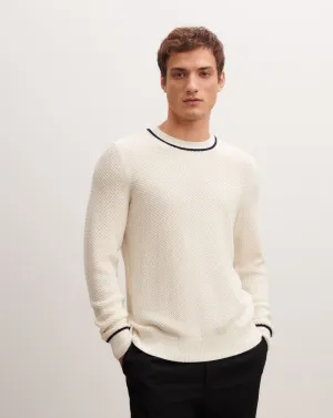 Retro stitch round neck pullover Eric Bompard