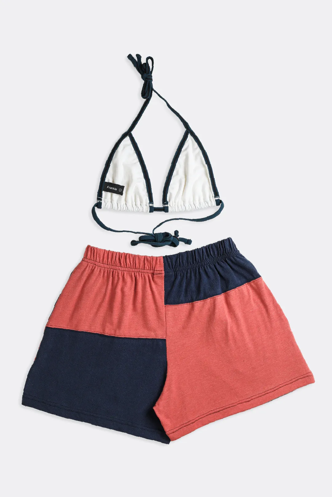 Rework Nike Patchwork Tee Shorts Set - S Frankie
