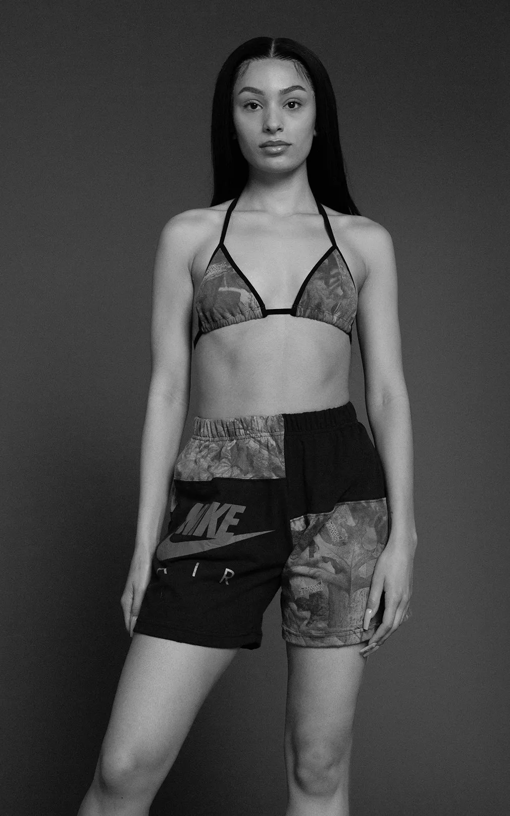 Rework Nike Patchwork Tee Shorts Set - S Frankie