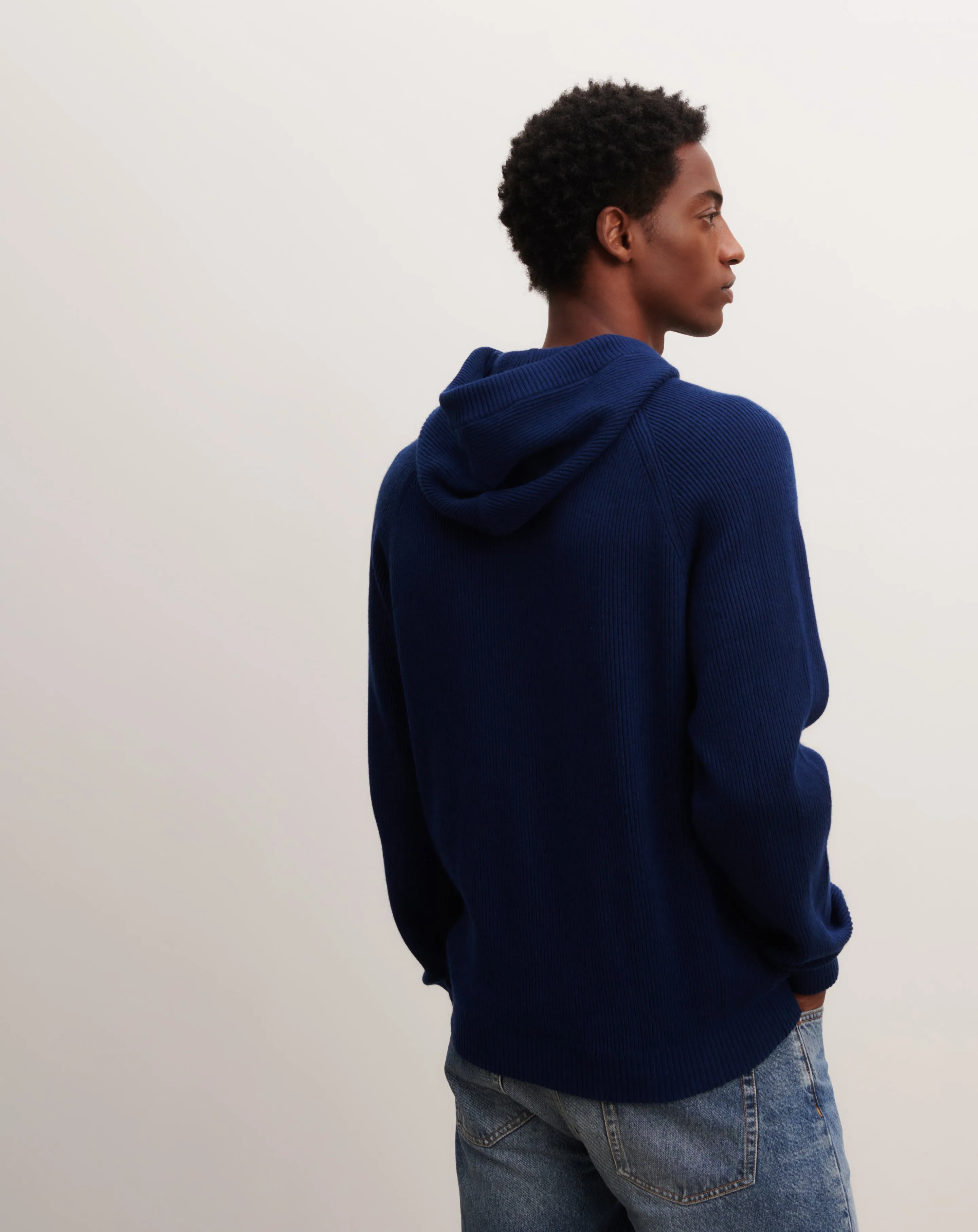Ribbed hooded pullover Eric Bompard