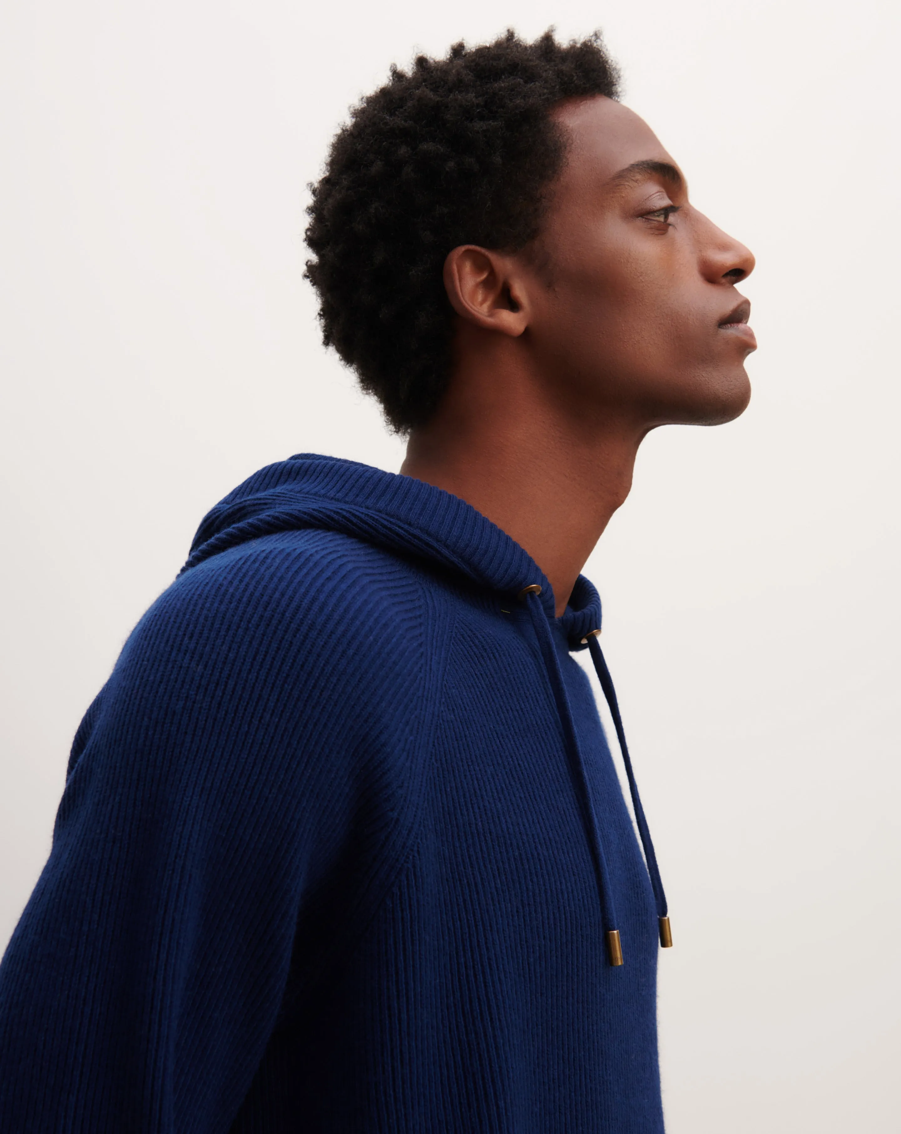Ribbed hooded pullover Eric Bompard