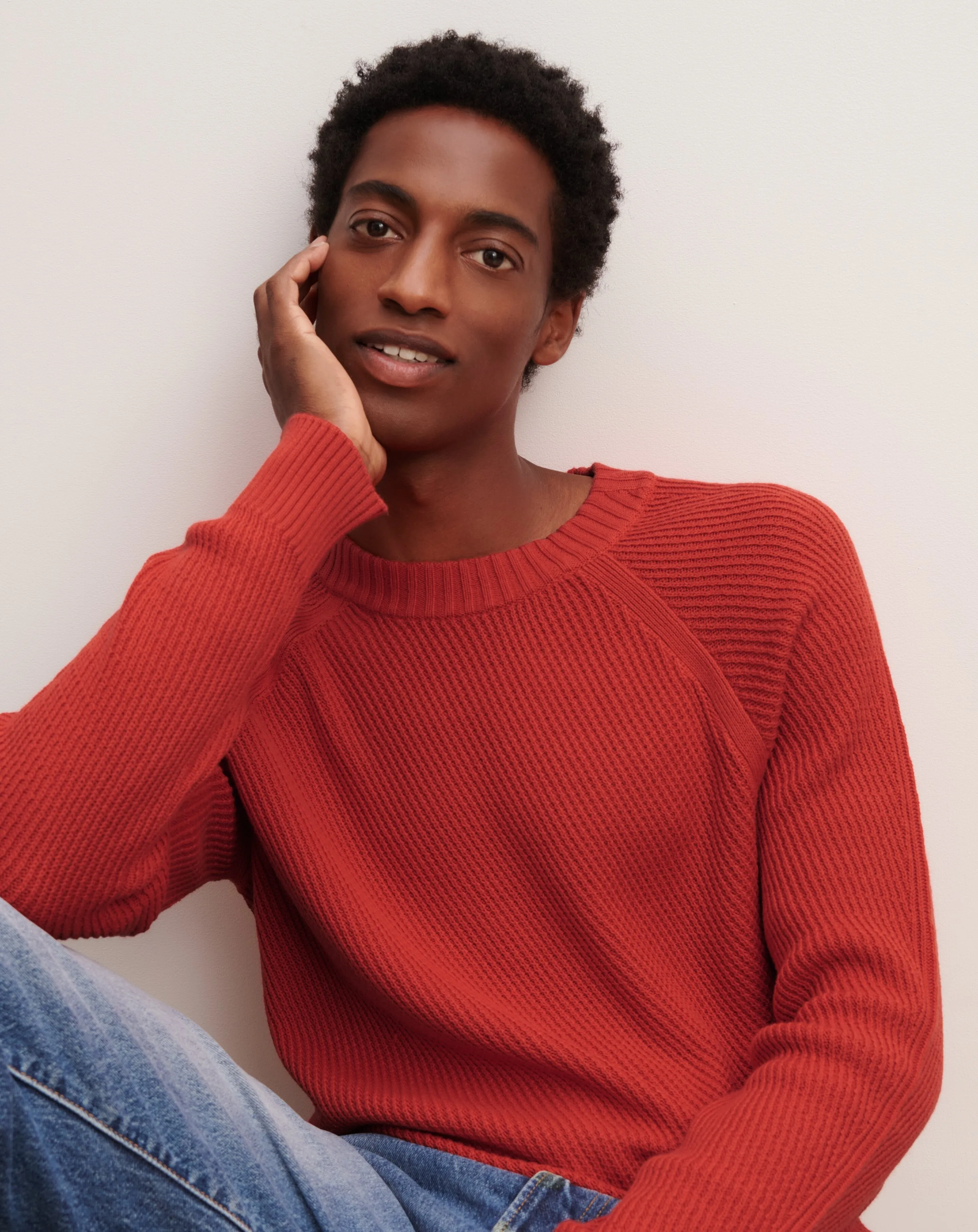 Ribbed round neck pullover Eric Bompard