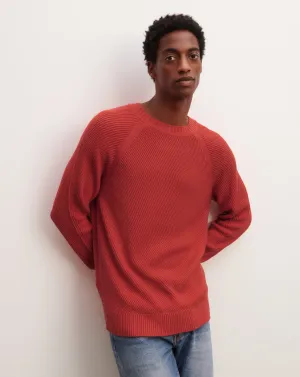 Ribbed round neck pullover Eric Bompard