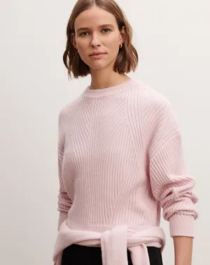 Ribbed round neck pullover Eric Bompard