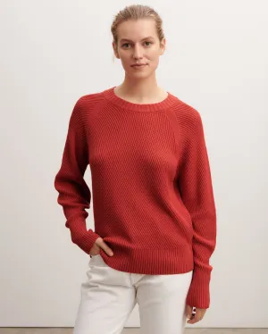 Ribbed round neck pullover Eric Bompard