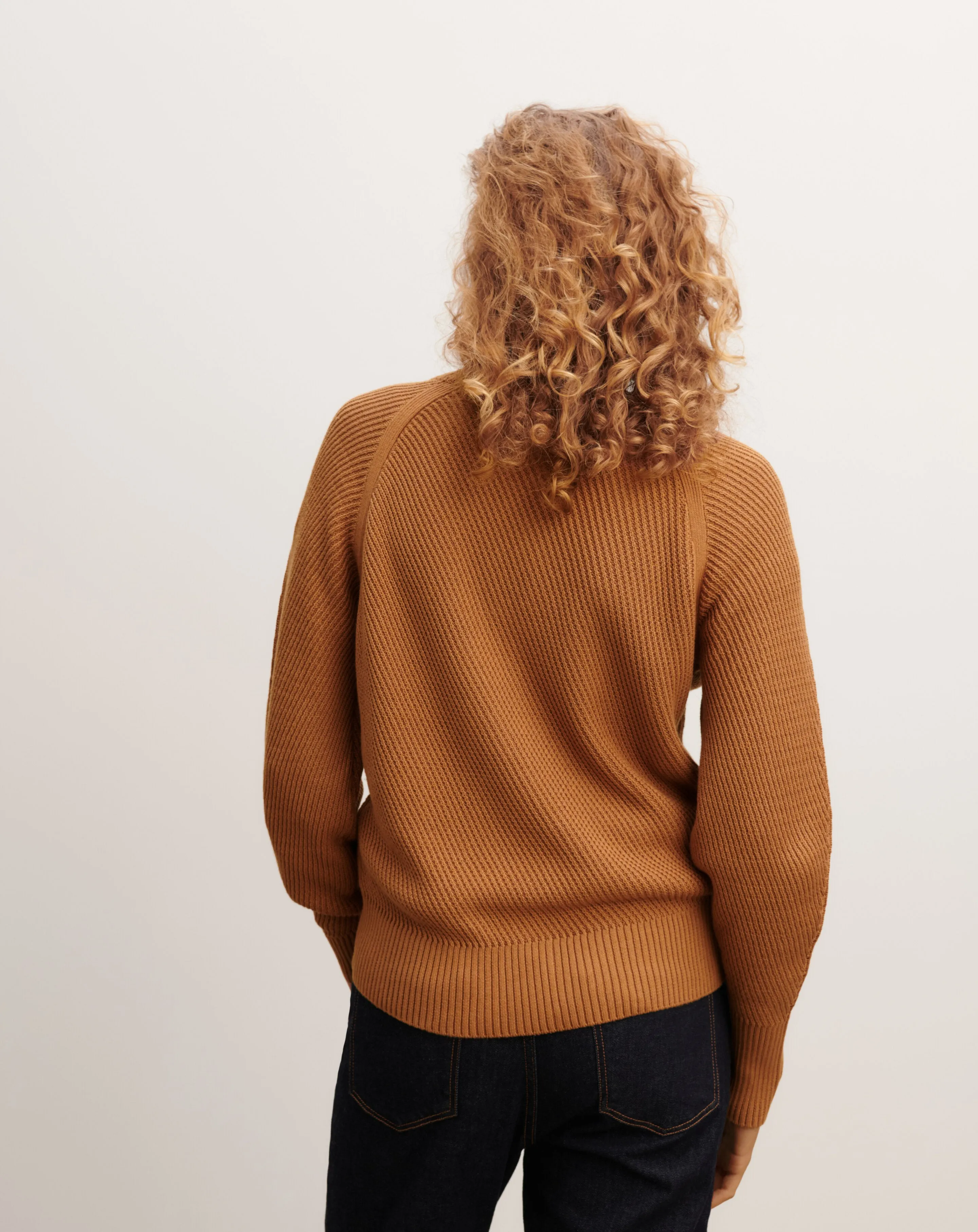 Ribbed round neck pullover Eric Bompard