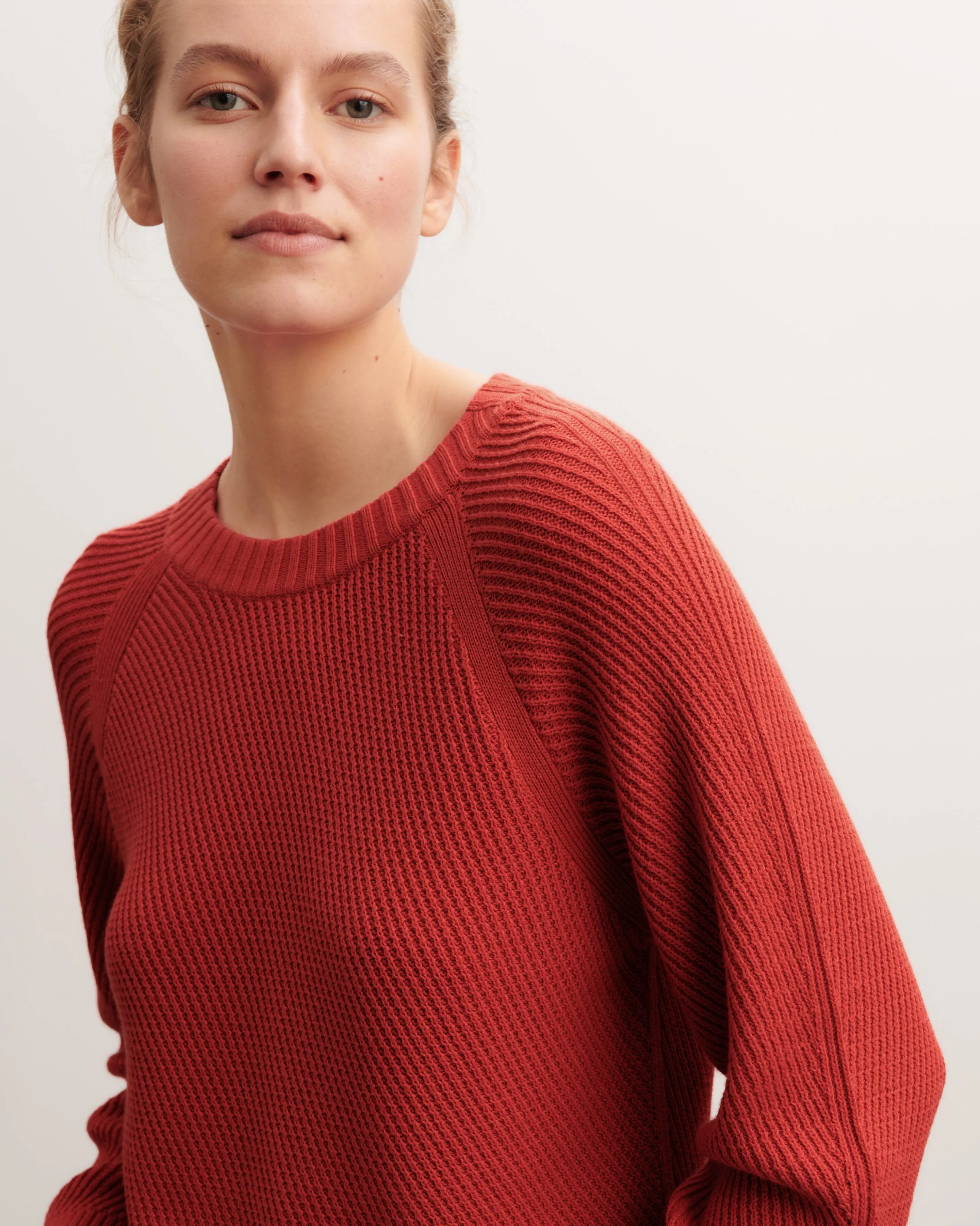Ribbed round neck pullover Eric Bompard