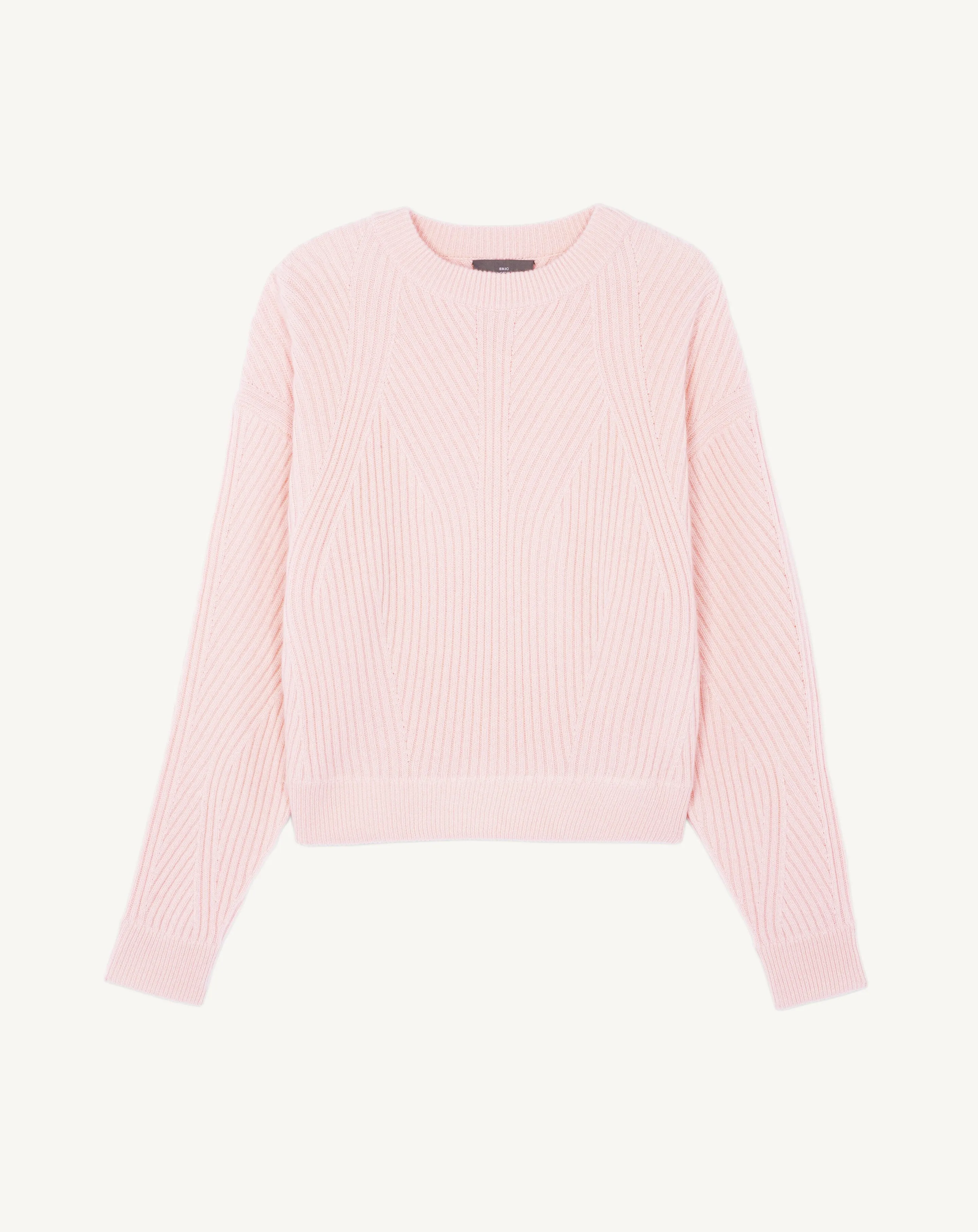 Ribbed round neck pullover Eric Bompard