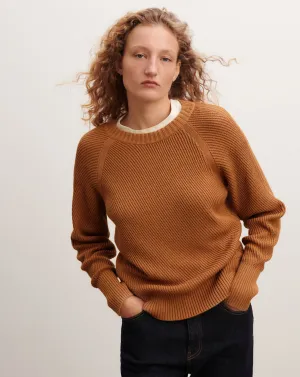 Ribbed round neck pullover Eric Bompard