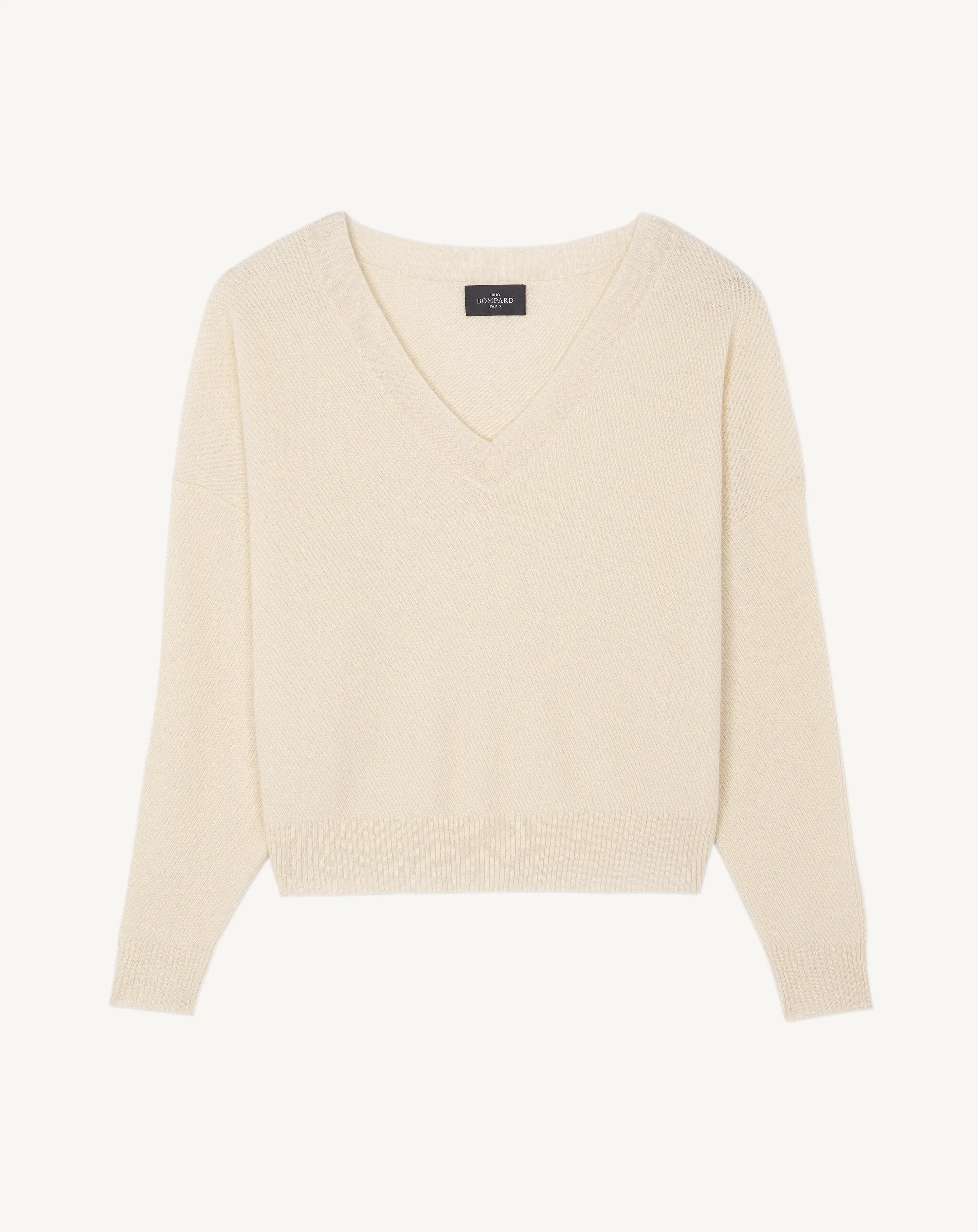 Ribbed V-neck pullover Eric Bompard