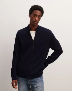 Ribbed zip-up cardigan Eric Bompard