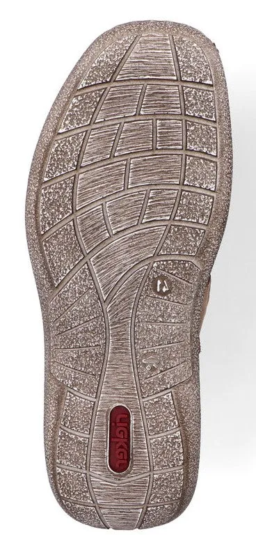 Rieker 03078-25 Mens Leather Extra-Wide Fit Touch Fastening Sandal