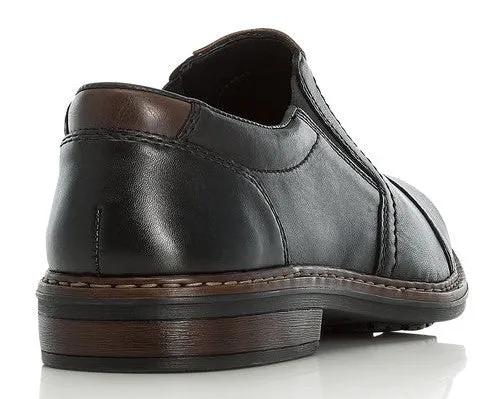 Rieker 17659-00 Mens Leather Slip On Shoe