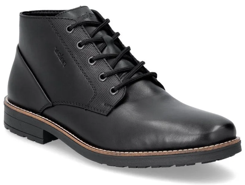 Rieker 33207-00 Mens Leather Lace Up Ankle Boot
