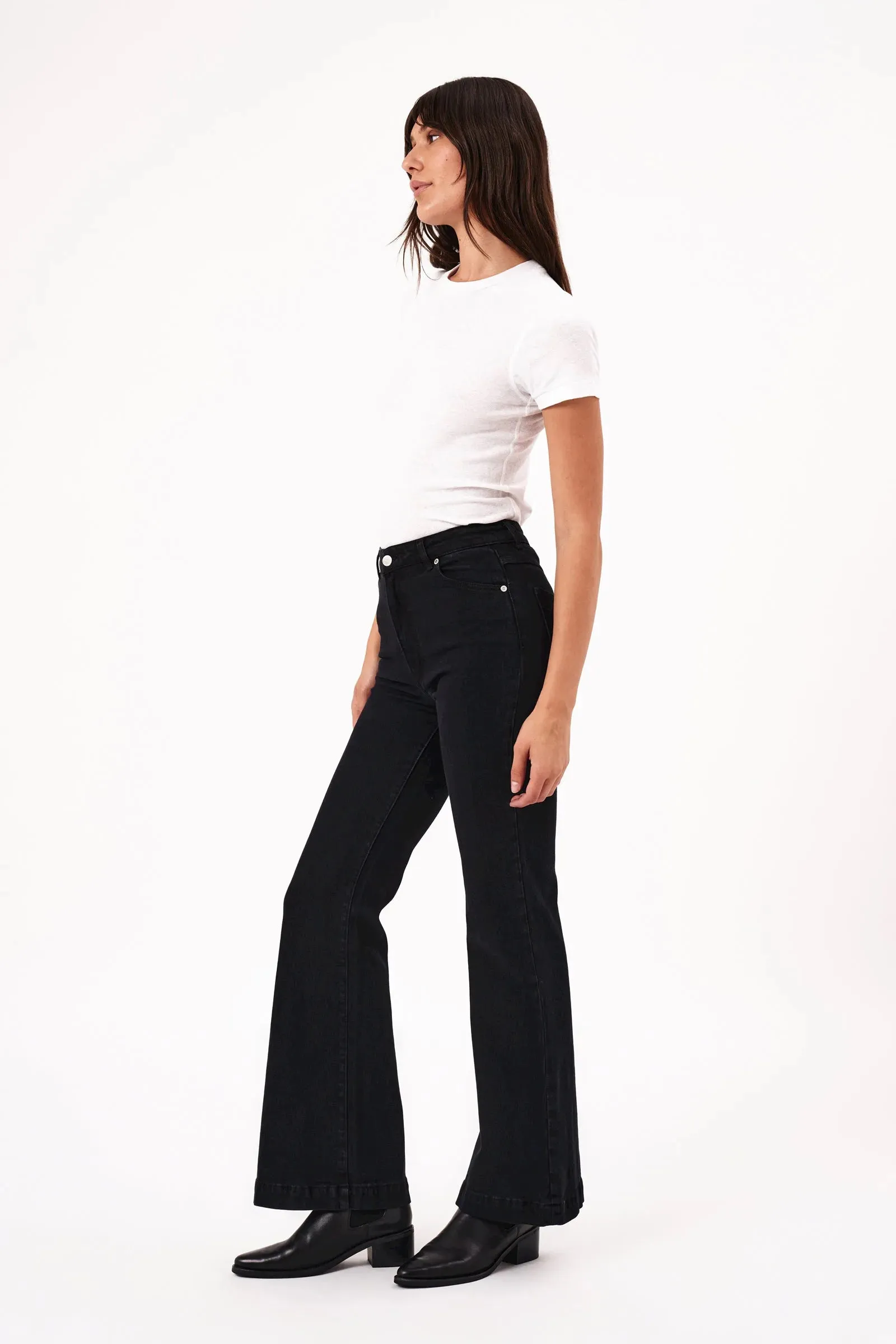 ROLLAS Womens Eastcoast Denim Flare - Black
