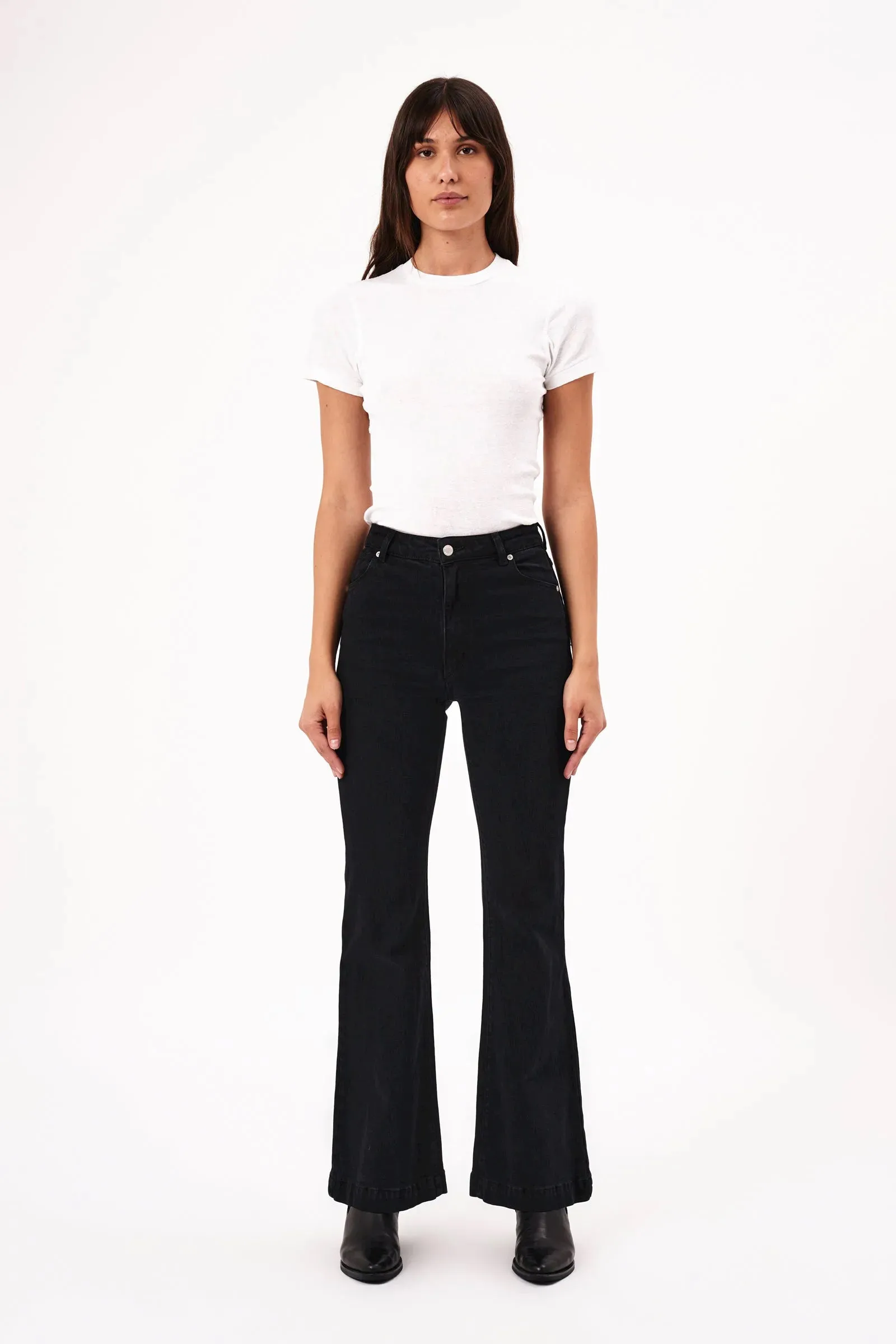 ROLLAS Womens Eastcoast Denim Flare - Black