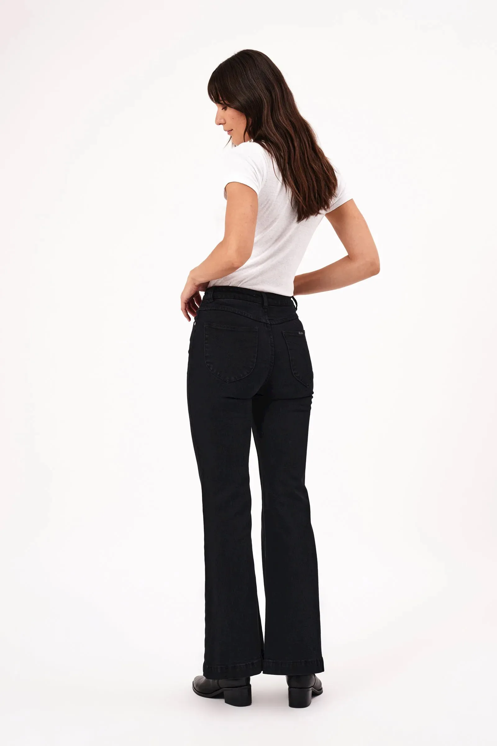 ROLLAS Womens Eastcoast Denim Flare - Black