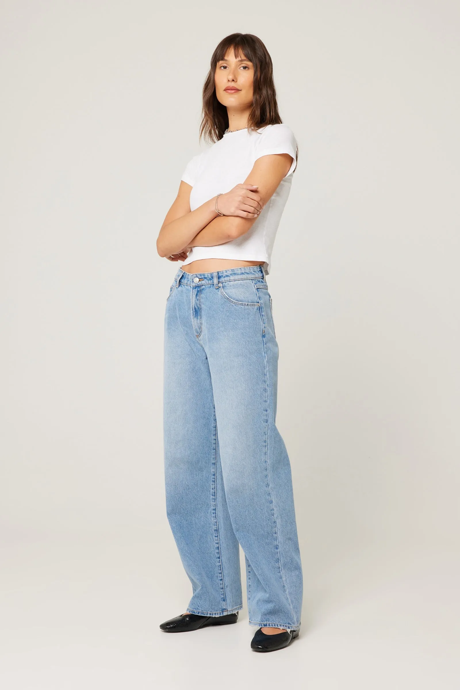 ROLLAS Womens Kate Baggy 90s Blue - Vintage Blue