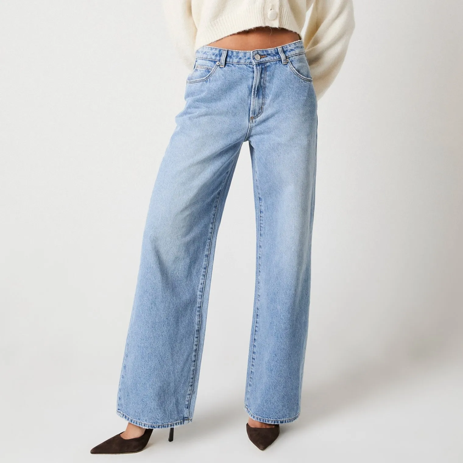 ROLLAS Womens Kate Baggy 90s Blue - Vintage Blue