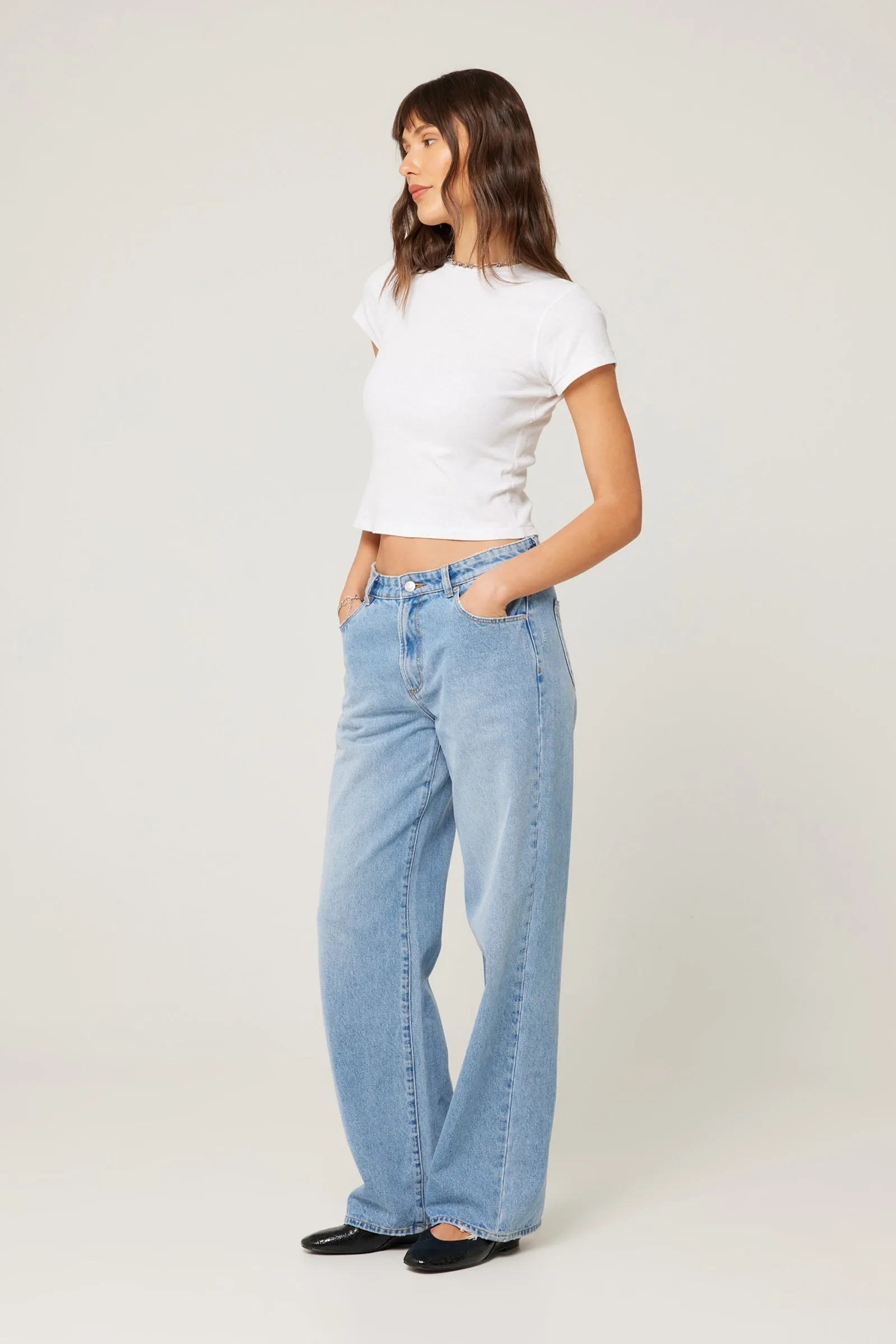 ROLLAS Womens Kate Baggy 90s Blue - Vintage Blue