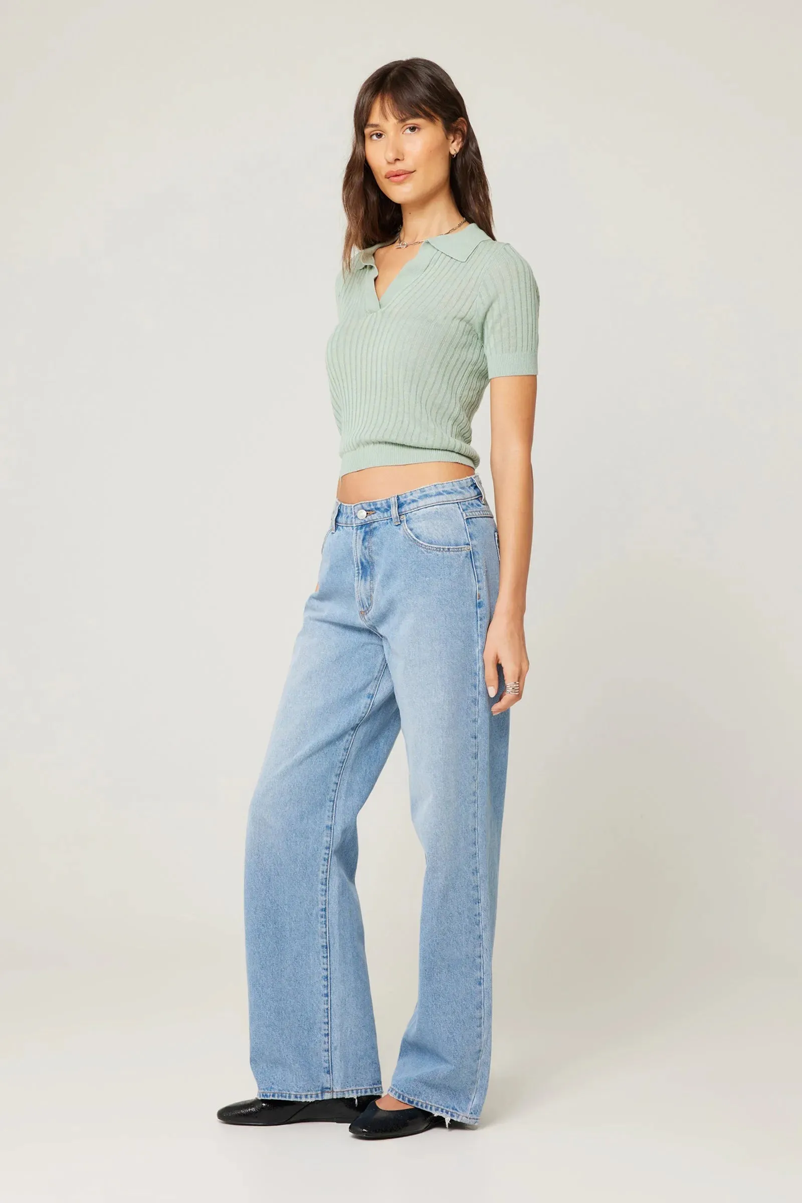 ROLLAS Womens Kate Baggy 90s Blue - Vintage Blue