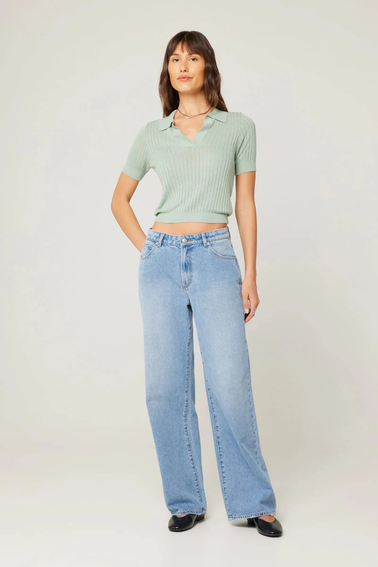 ROLLAS Womens Kate Baggy 90s Blue - Vintage Blue