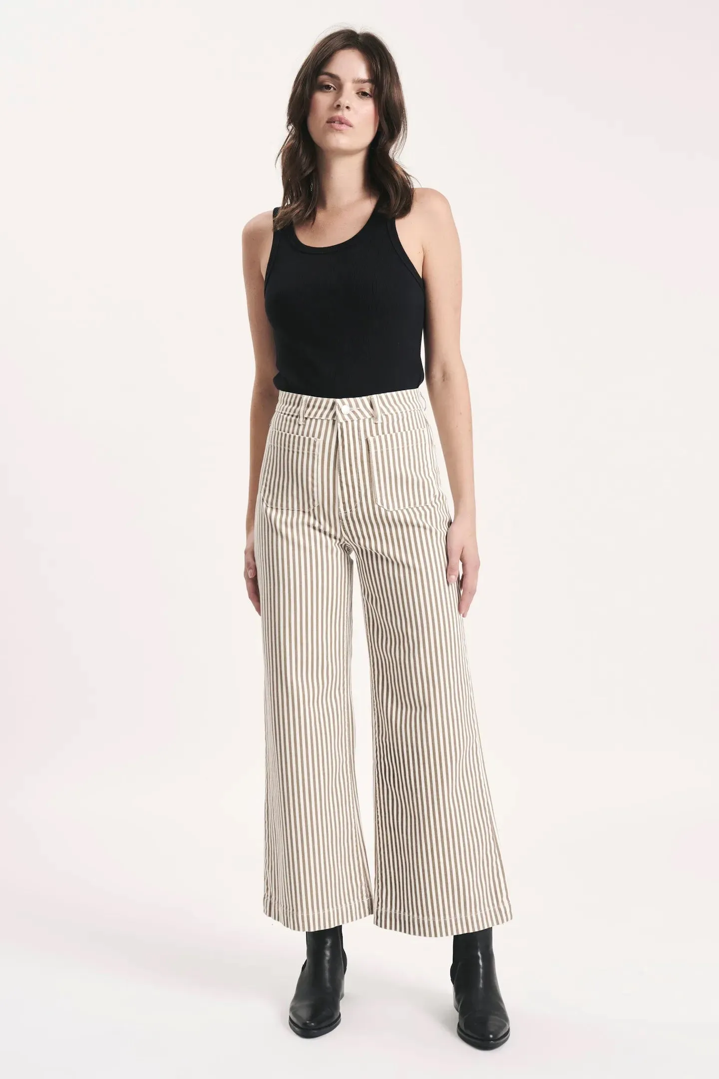 ROLLAS Womens Sailor Jean Laura Stripe Mink