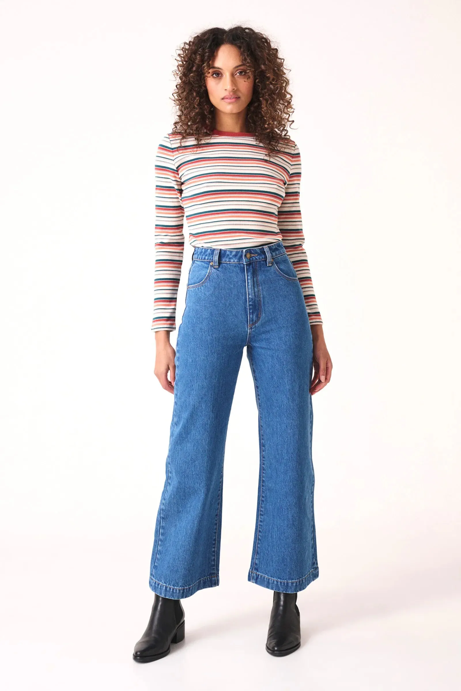ROLLAS Womens Sailor Jeans - Ash Blue