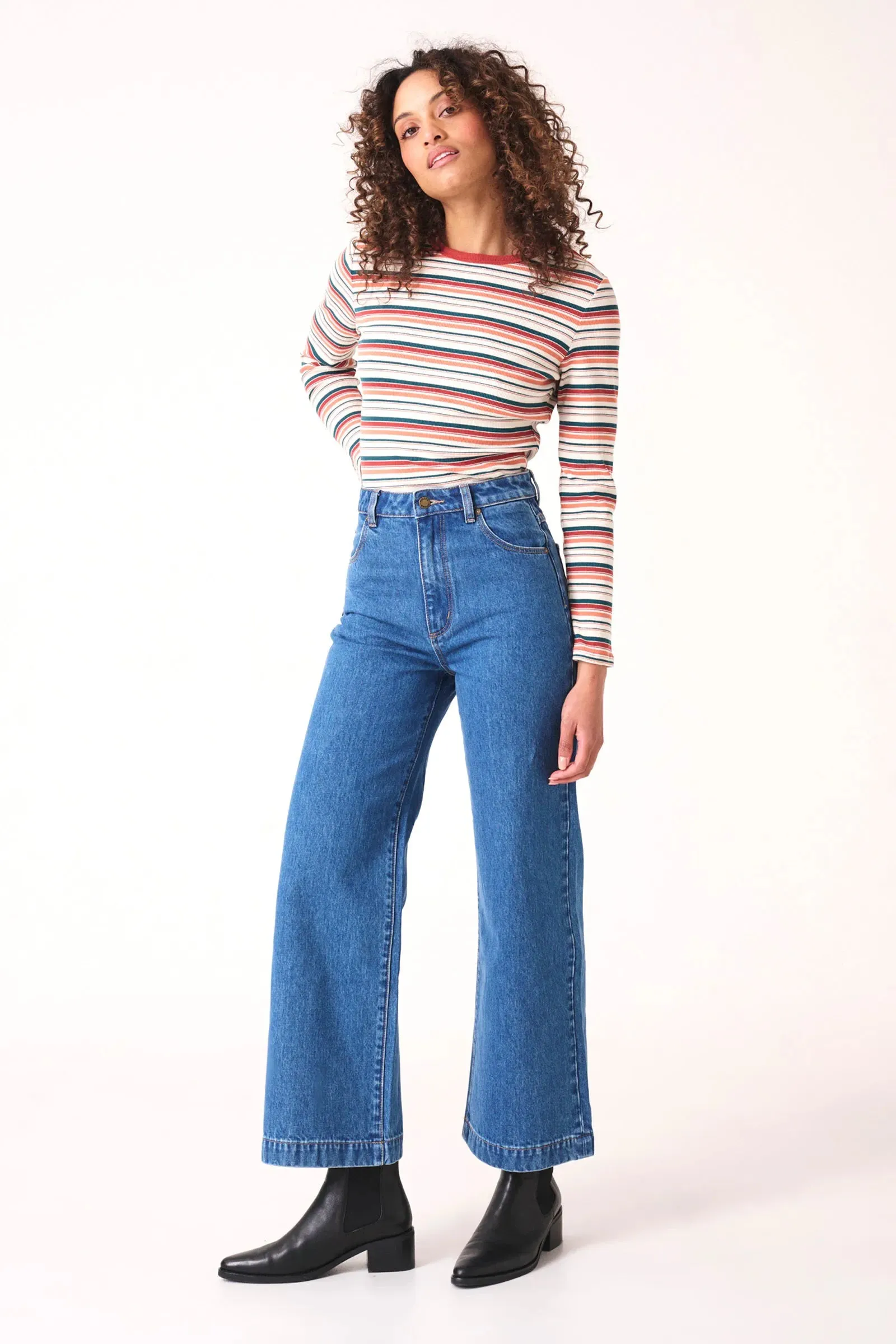 ROLLAS Womens Sailor Jeans - Ash Blue