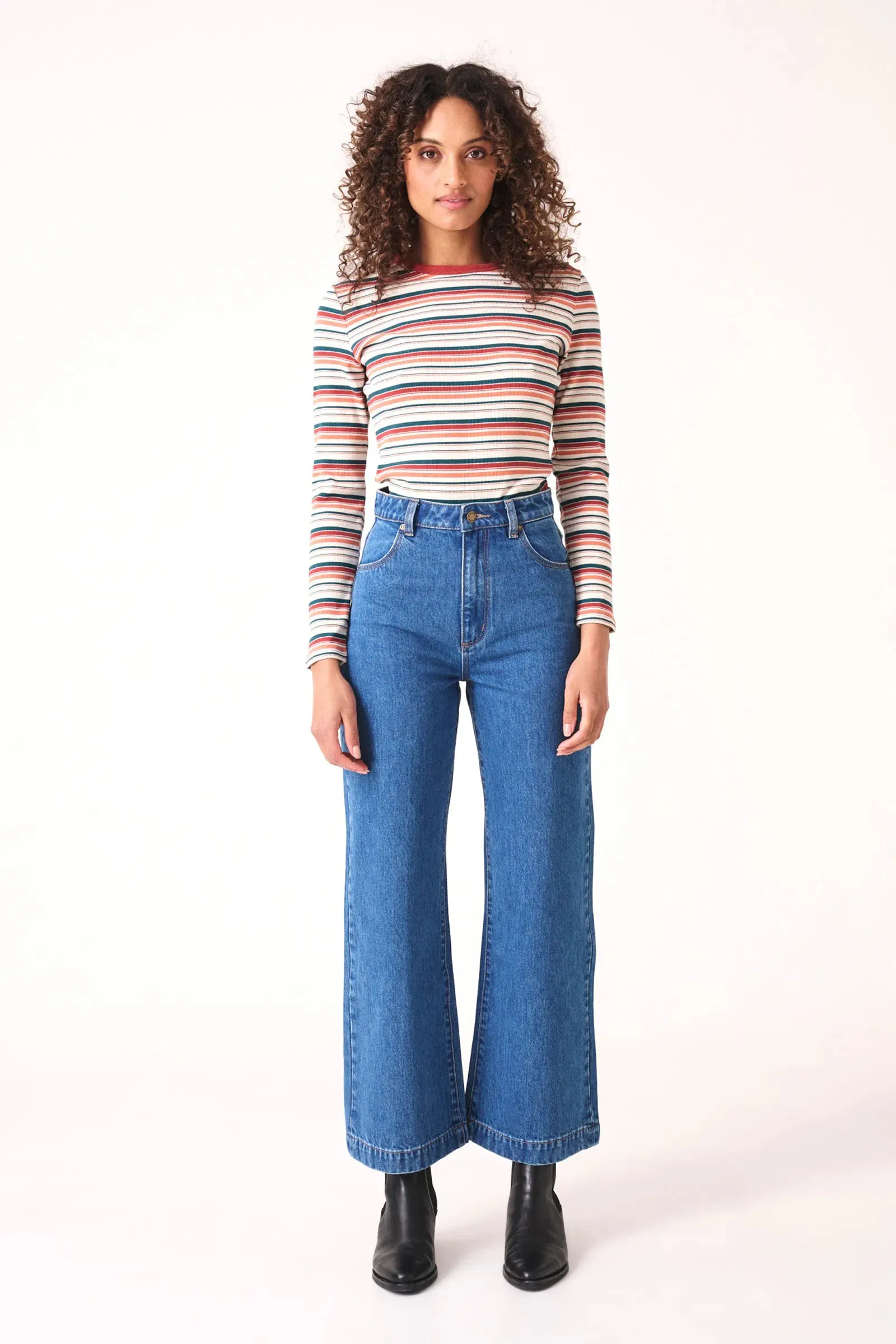 ROLLAS Womens Sailor Jeans - Ash Blue