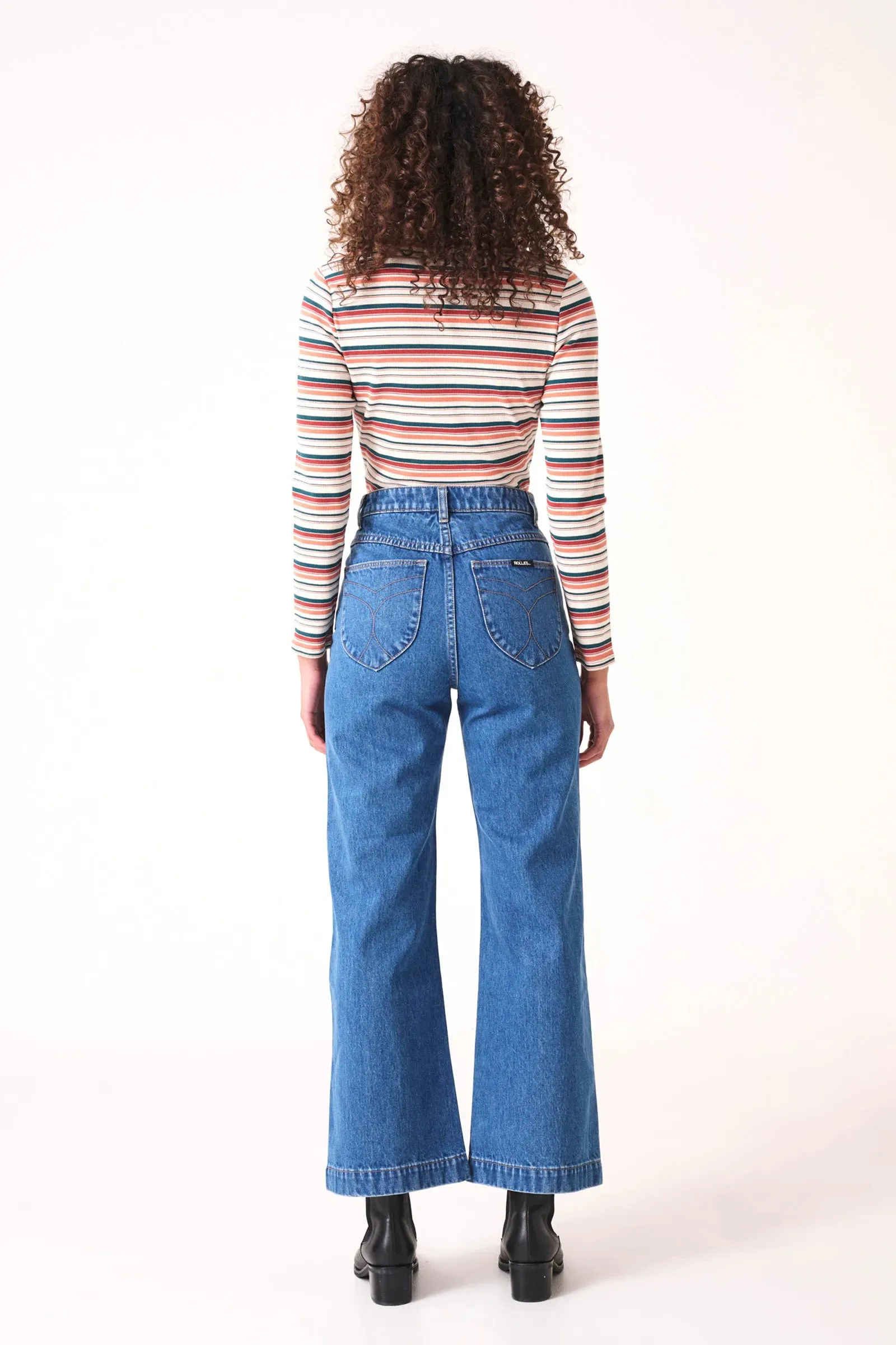 ROLLAS Womens Sailor Jeans - Ash Blue