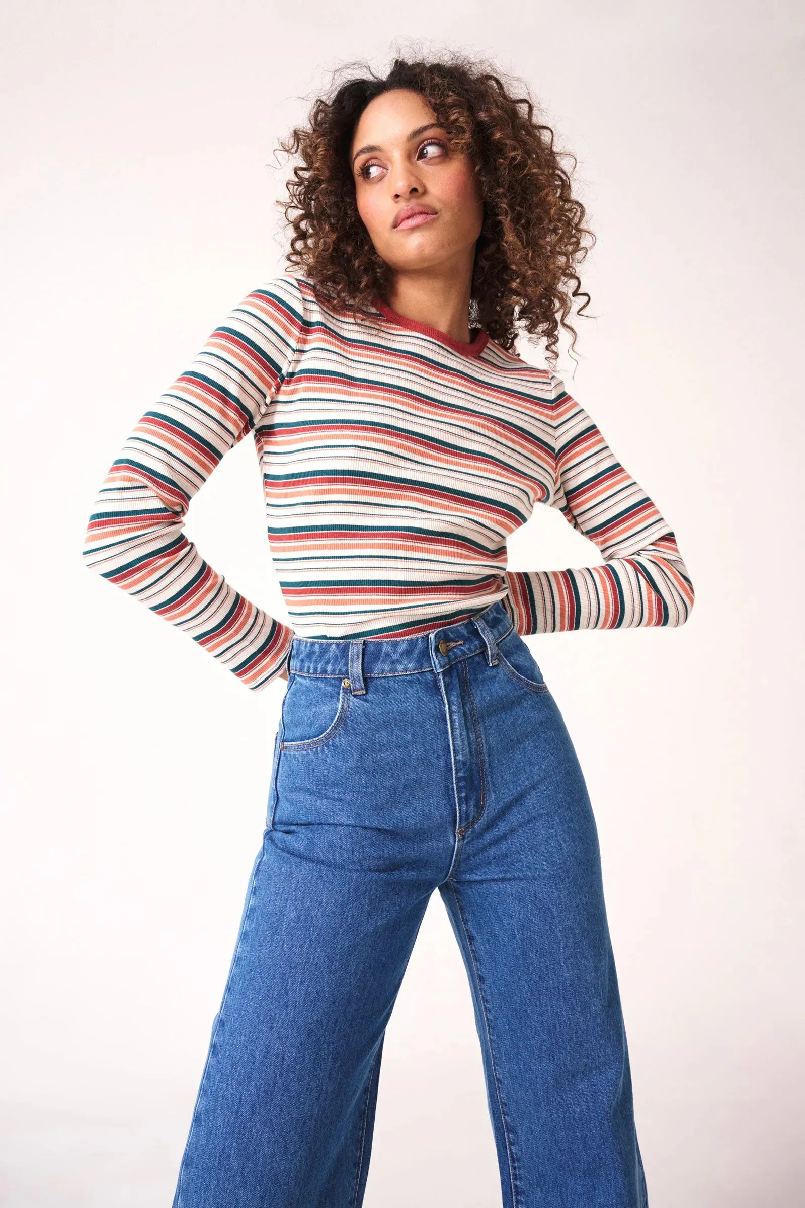 ROLLAS Womens Sailor Jeans - Ash Blue