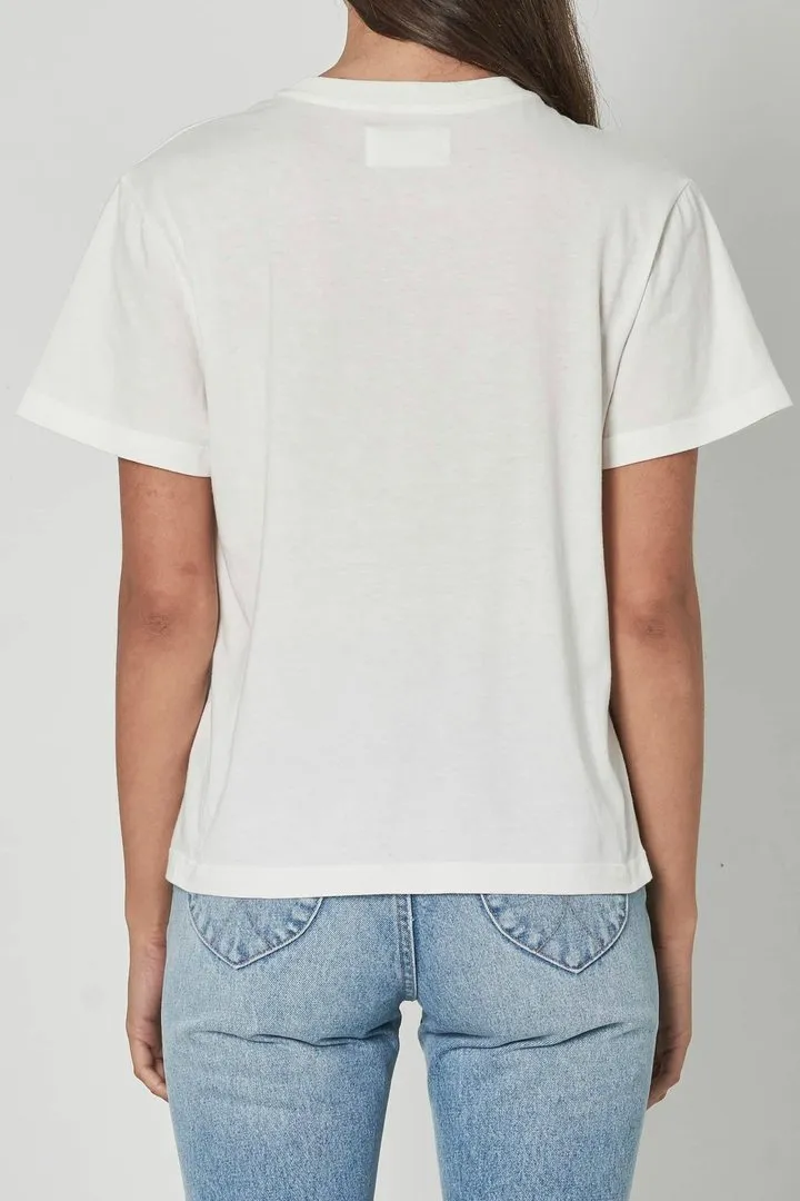 Rollas WOMENS TOMBOY CLASSIC LOGO TEE - FADED RED