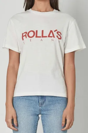 Rollas WOMENS TOMBOY CLASSIC LOGO TEE - FADED RED