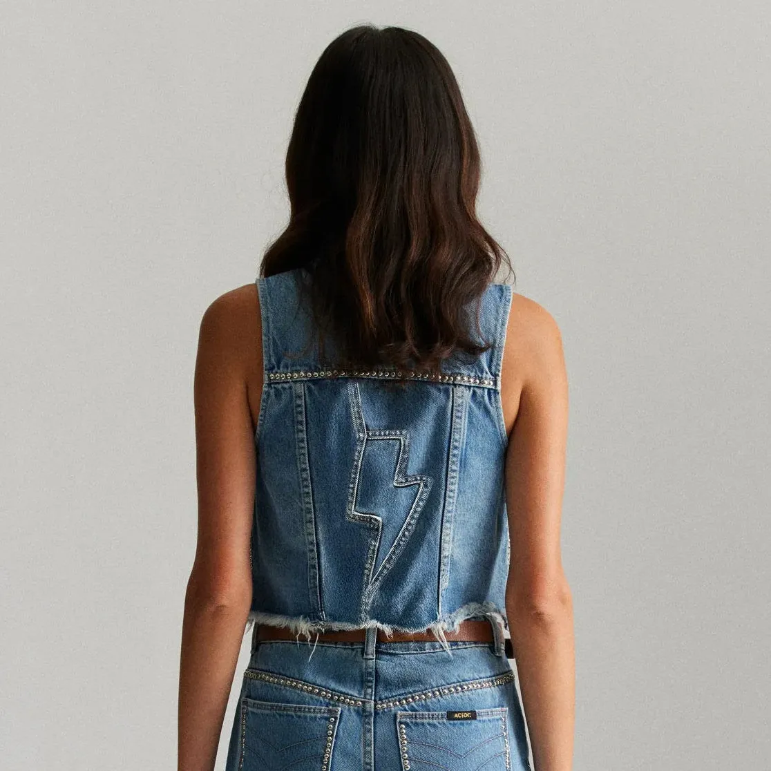 ROLLAS x ACDC Womens Morgan Vest - Stud