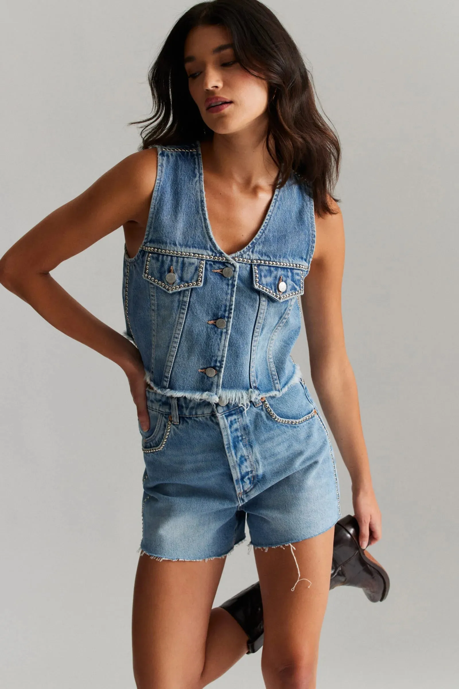 ROLLAS x ACDC Womens Morgan Vest - Stud