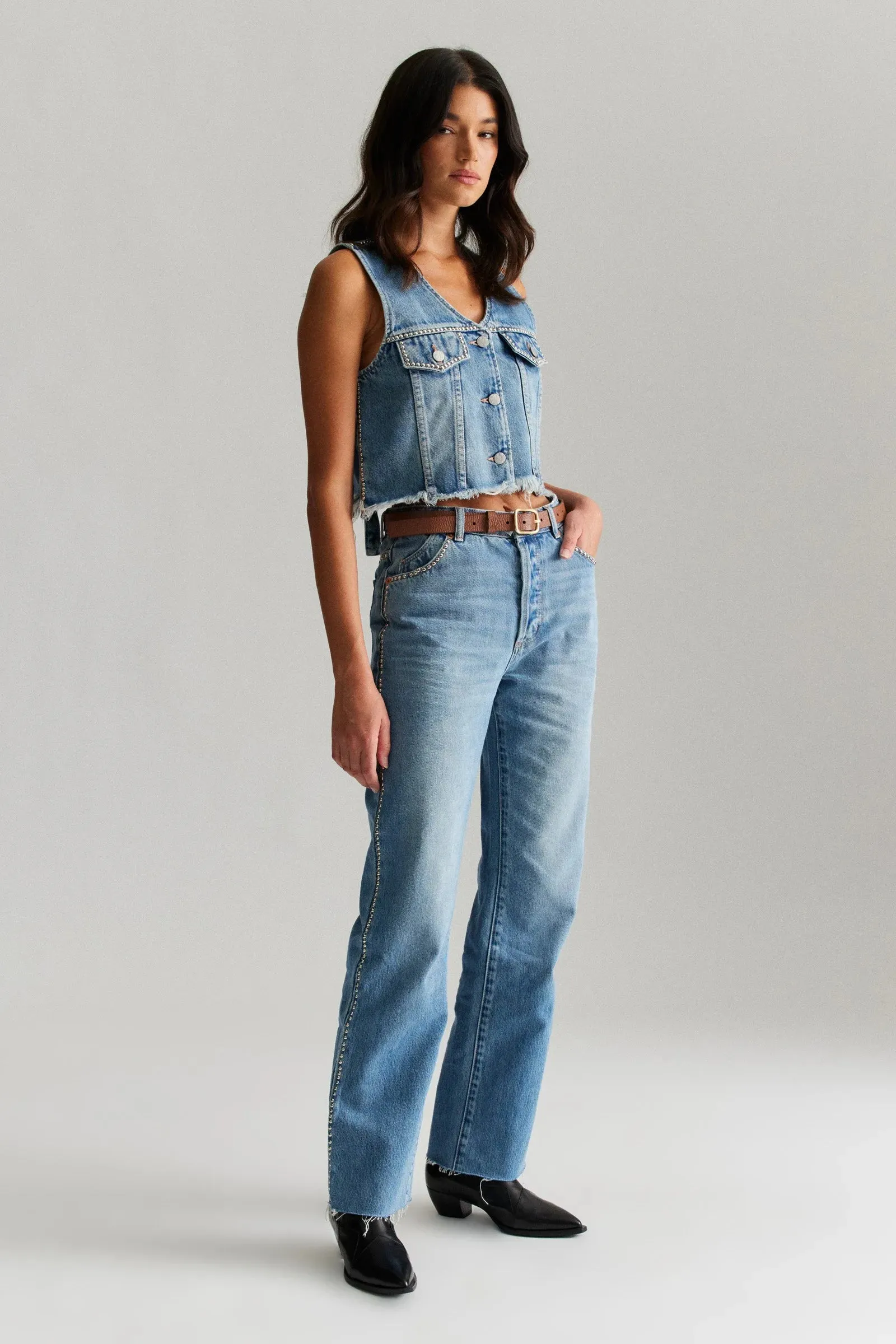 ROLLAS x ACDC Womens Morgan Vest - Stud