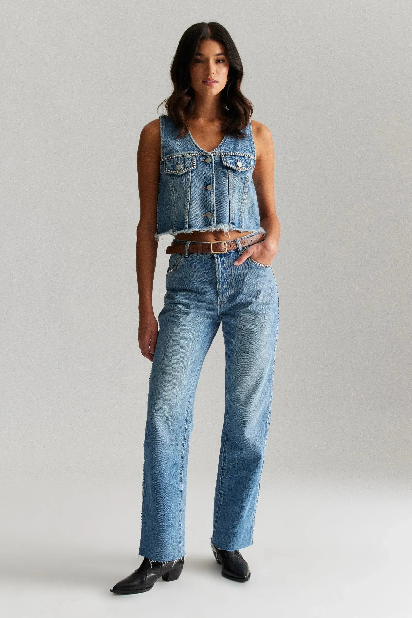 ROLLAS x ACDC Womens Morgan Vest - Stud