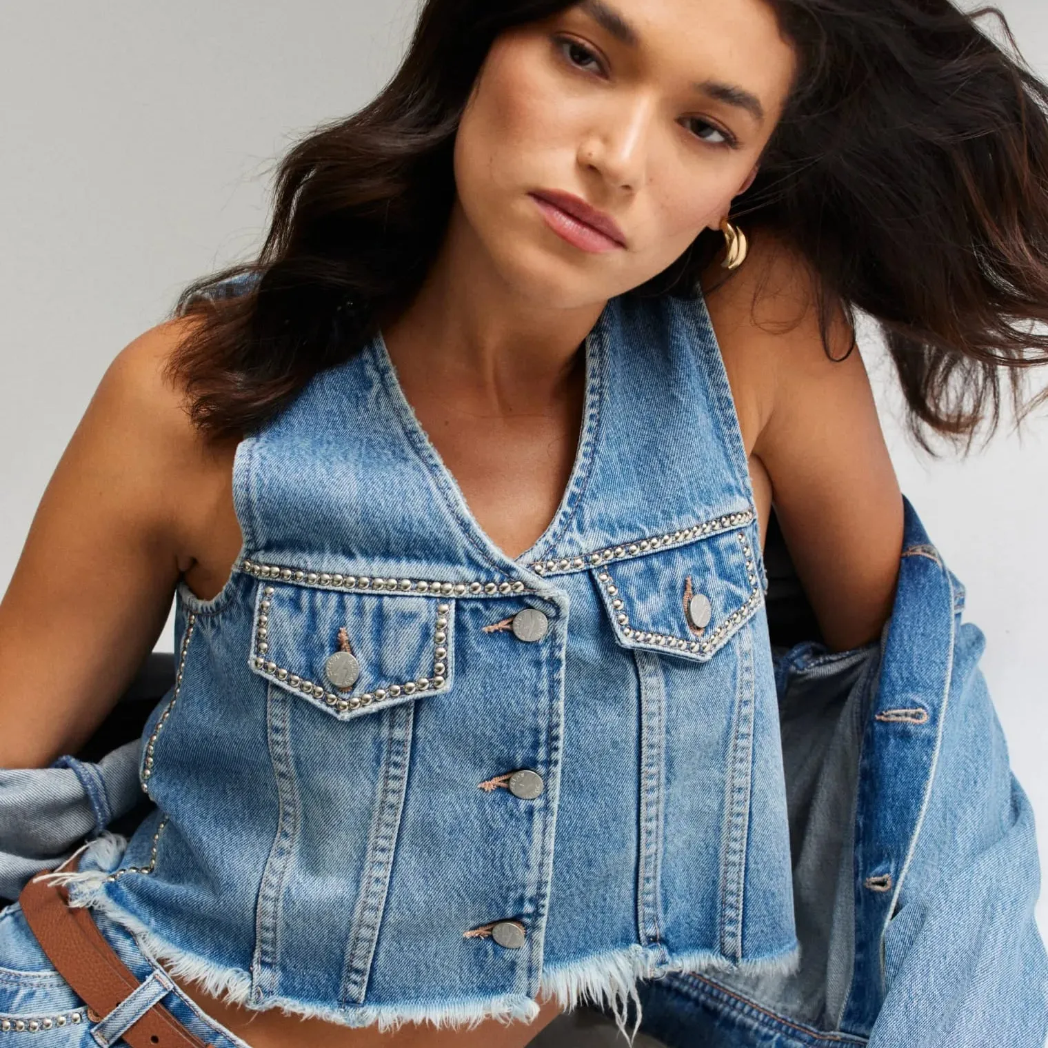 ROLLAS x ACDC Womens Morgan Vest - Stud