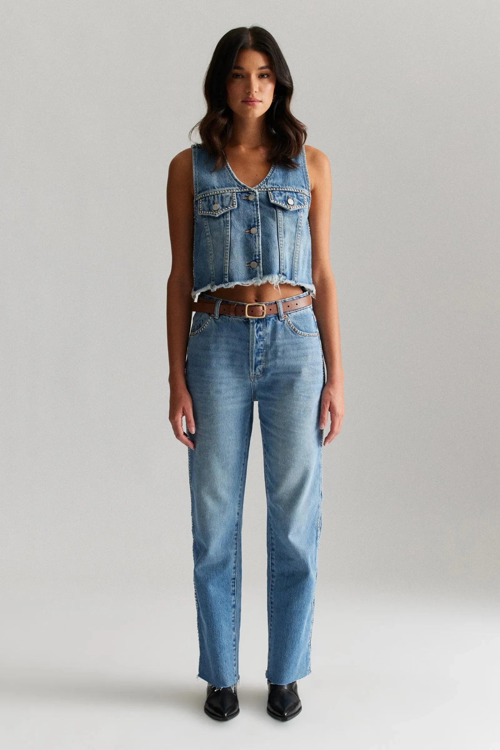 ROLLAS x ACDC Womens Morgan Vest - Stud