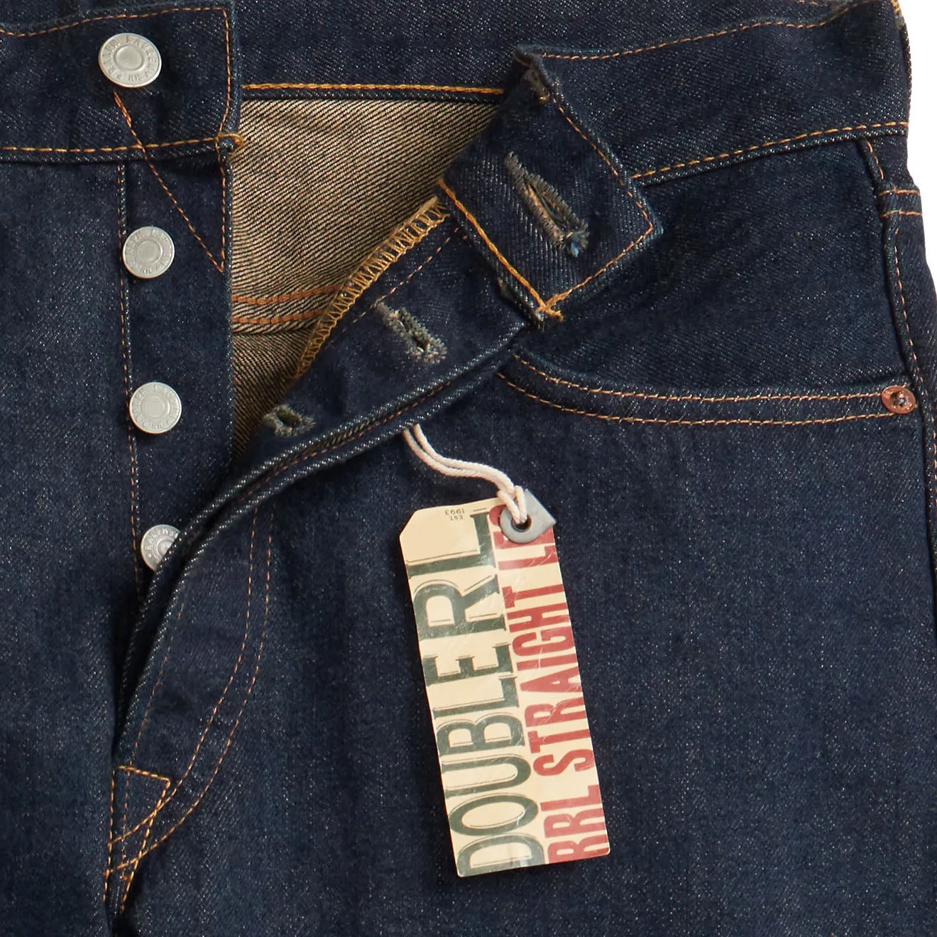 RRL by Ralph Lauren Straight Fit Low Waist Selvedge Jean Once Washed 3