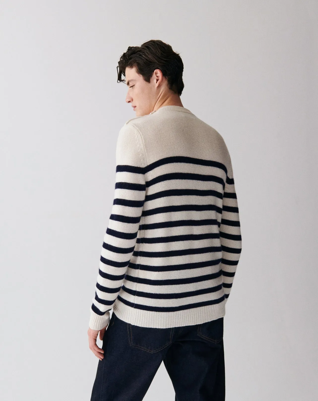 Sailor-style jumper with buttoned shoulder Eric Bompard