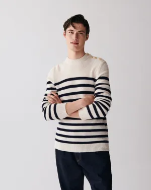 Sailor-style jumper with buttoned shoulder Eric Bompard