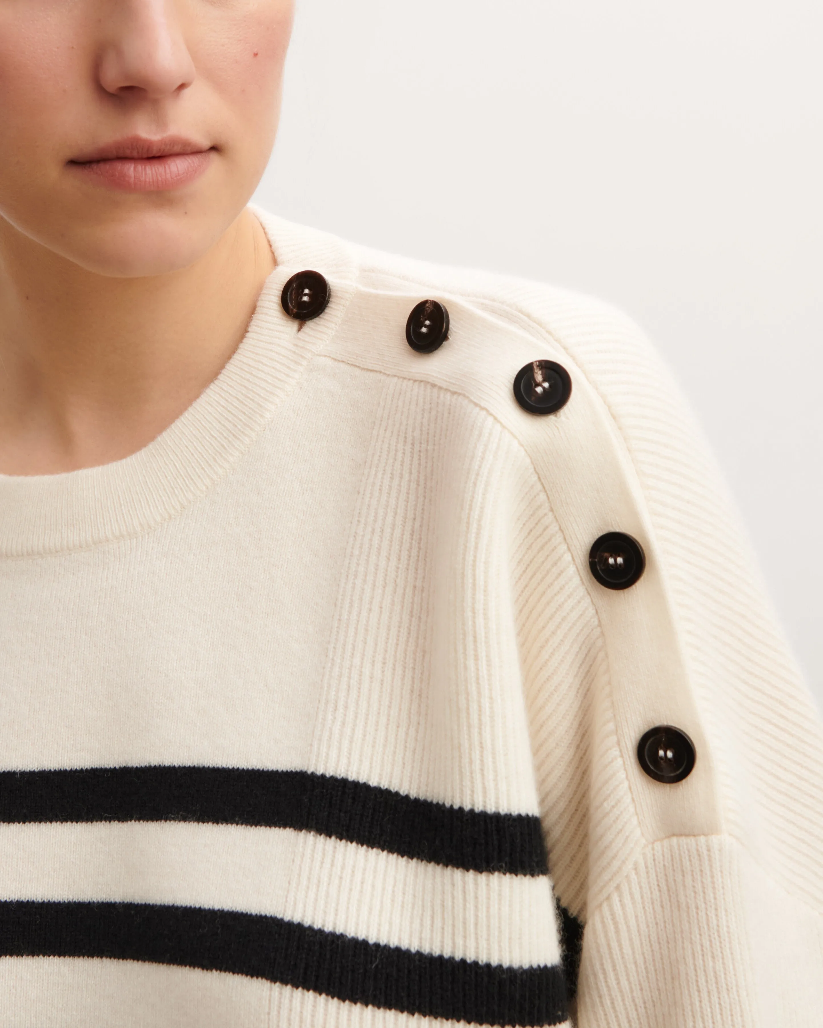 Sailor-style round neck pullover Eric Bompard