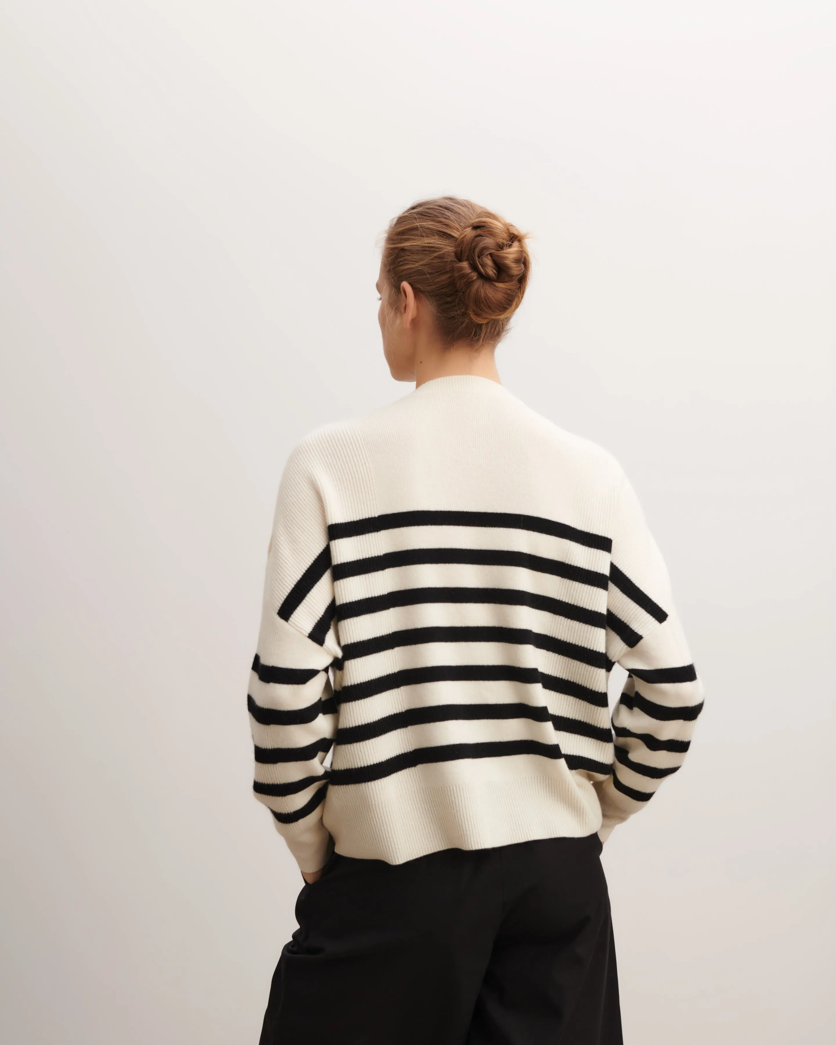 Sailor-style round neck pullover Eric Bompard