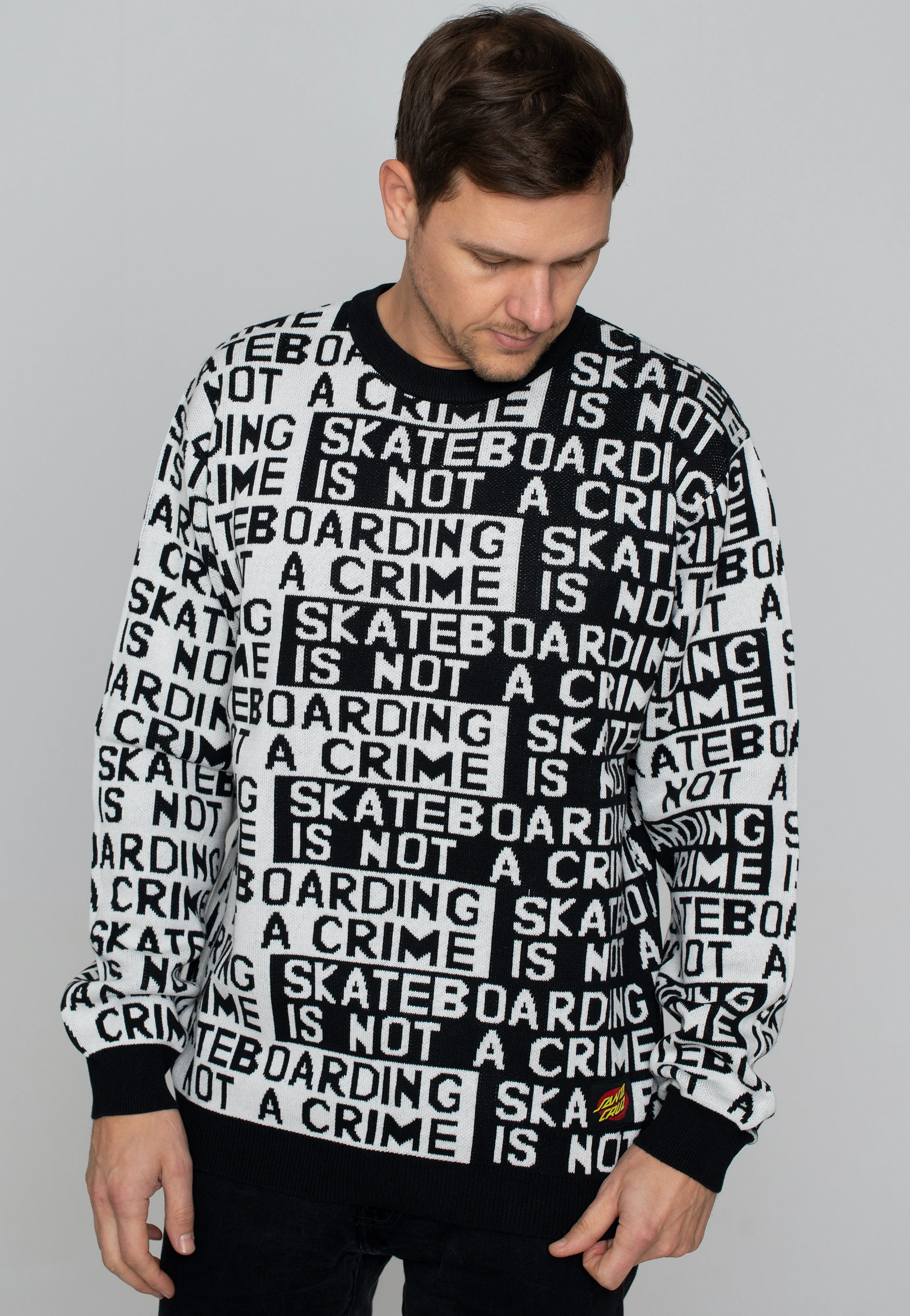 Santa Cruz - Not A Crime Black/White - Pullover